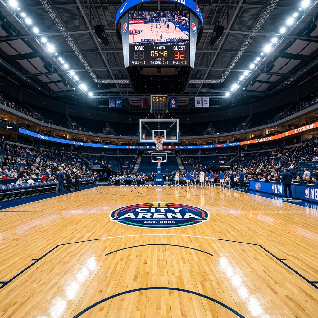 Pacific Court Complex gym floor